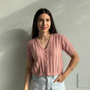 Camisa Thalía – Cropped em Modal Canelado