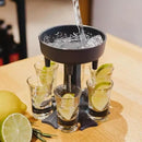 Porta Drinks - Shot Dispenser com 6 copos - Tempore Plus