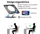 Focus 360 - Suporte Ergonômico Giratório 360° para Notebook e Tablet